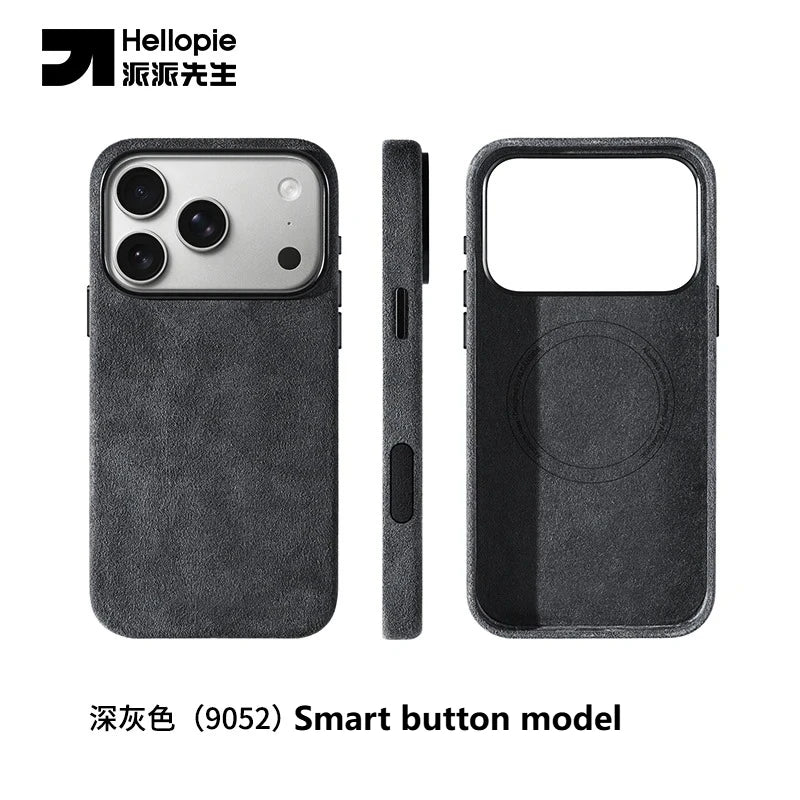 Elevate Your Style with the Hellopie Magnetic Soft Case for iPhone 17 Pro Max - Luxury Alcantara, Anti-Slip & Magsafe Compatible
