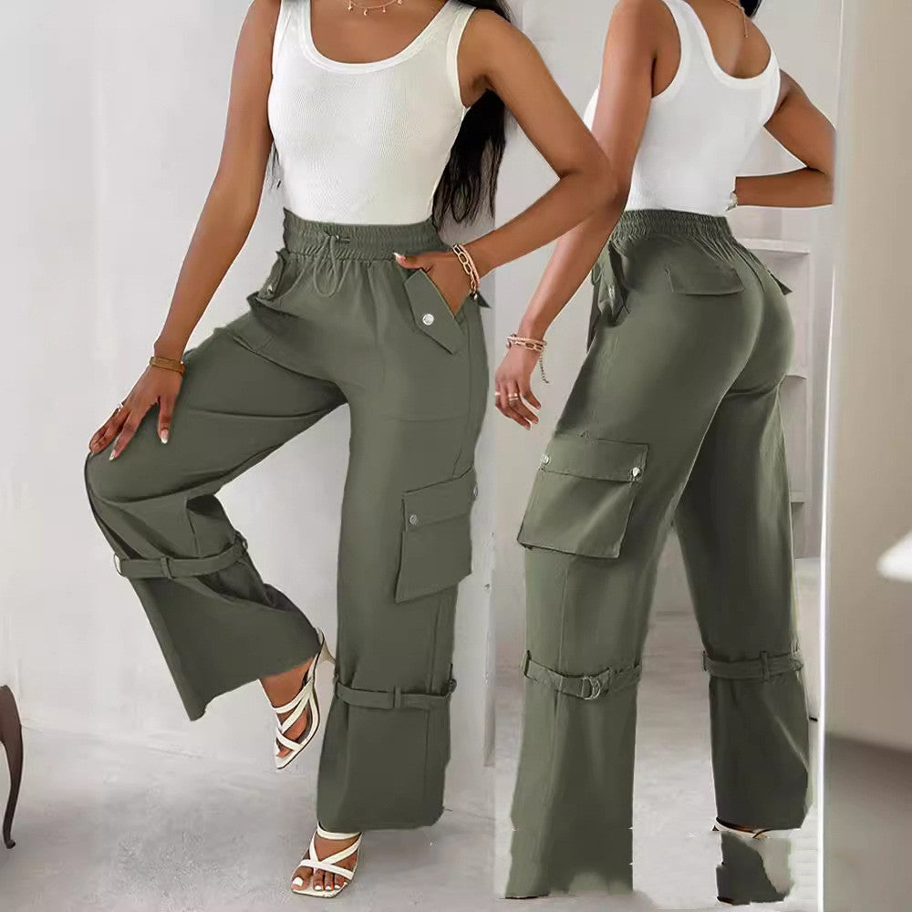 Multi-Pocket Adjusting Belt Design Overalls