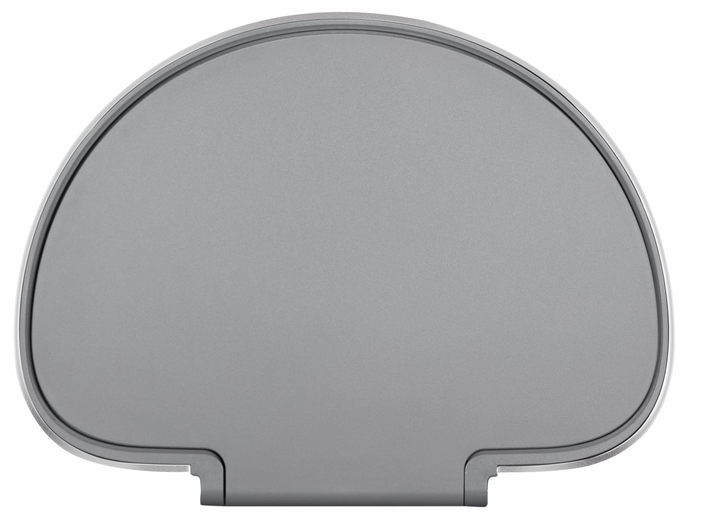 14.5-Gallon Plastic Semi-Round Kitchen Trash Can with Soft-Close Lid, Gray