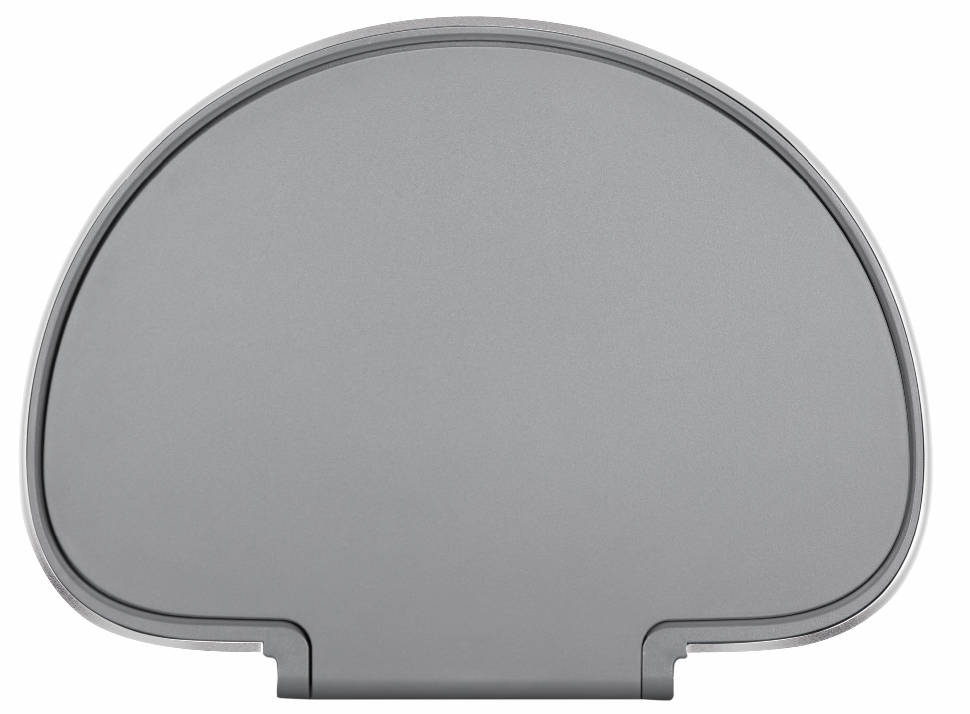 14.5-Gallon Plastic Semi-Round Kitchen Trash Can with Soft-Close Lid, Gray