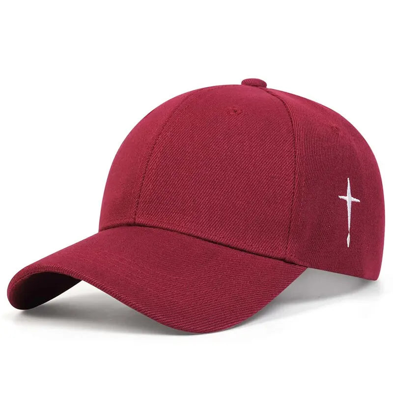Simple Cross Water Drop Embroidery Baseball Caps Spring and Autumn Outdoor Adjustable Casual Hat