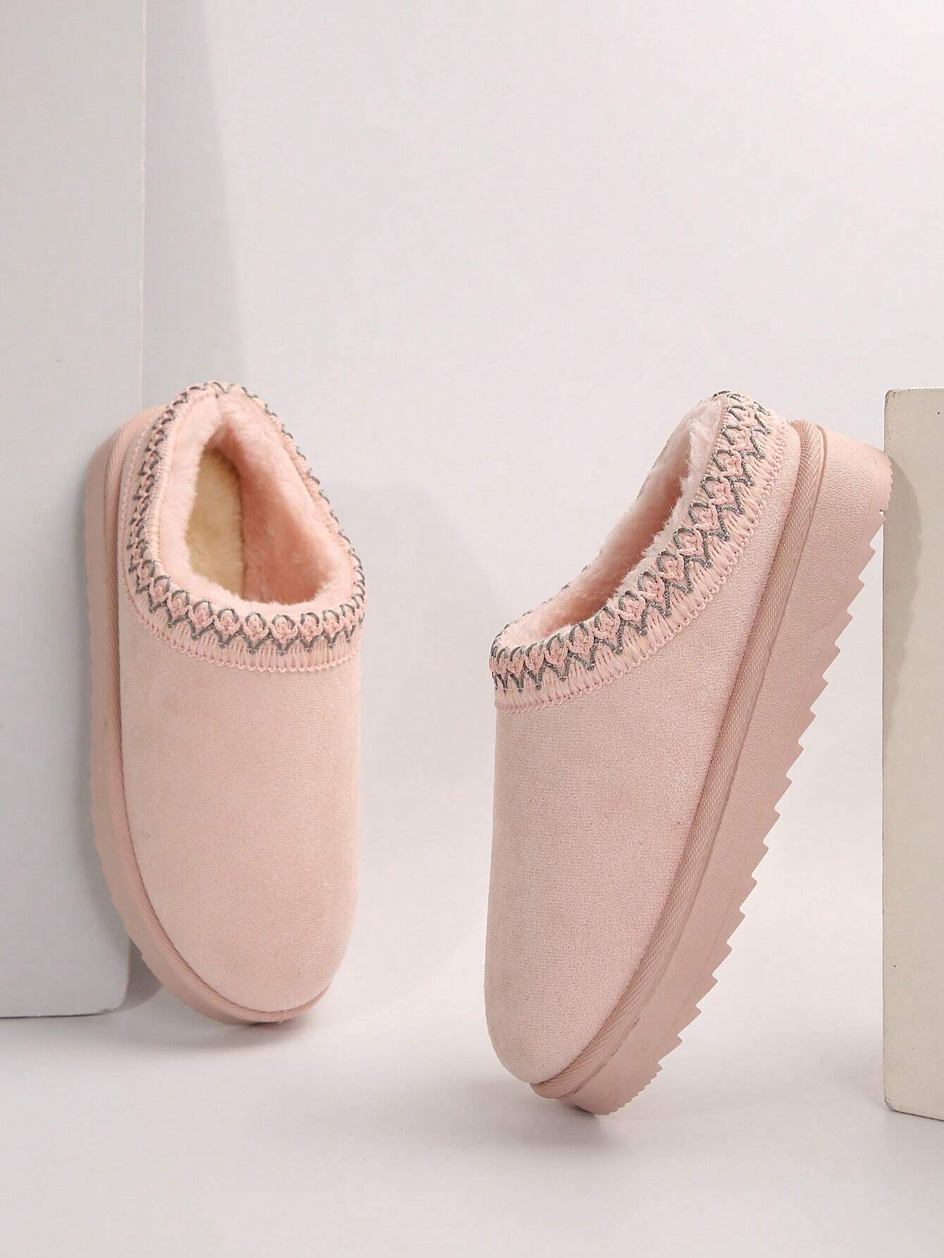 Women'S Sandals Platform Snow Boots - Warm and Durable Shoes for Outdoor Non Slip Comfort, Thickened Flat Soles with Winter Slippers