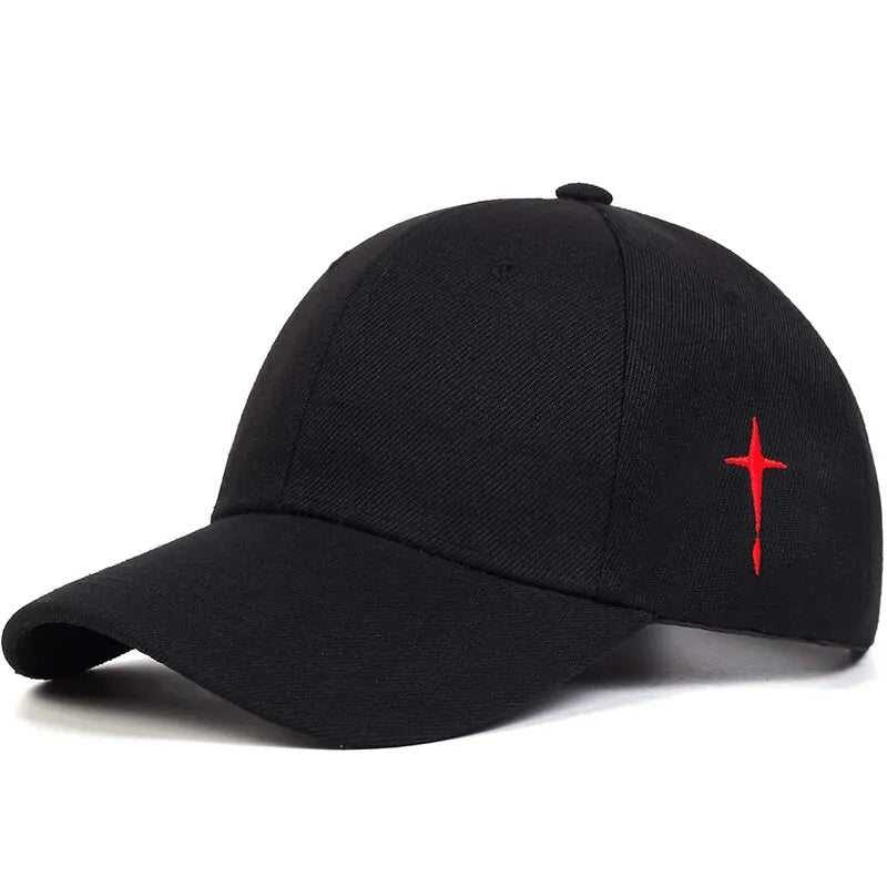Simple Cross Water Drop Embroidery Baseball Caps Spring and Autumn Outdoor Adjustable Casual Hat