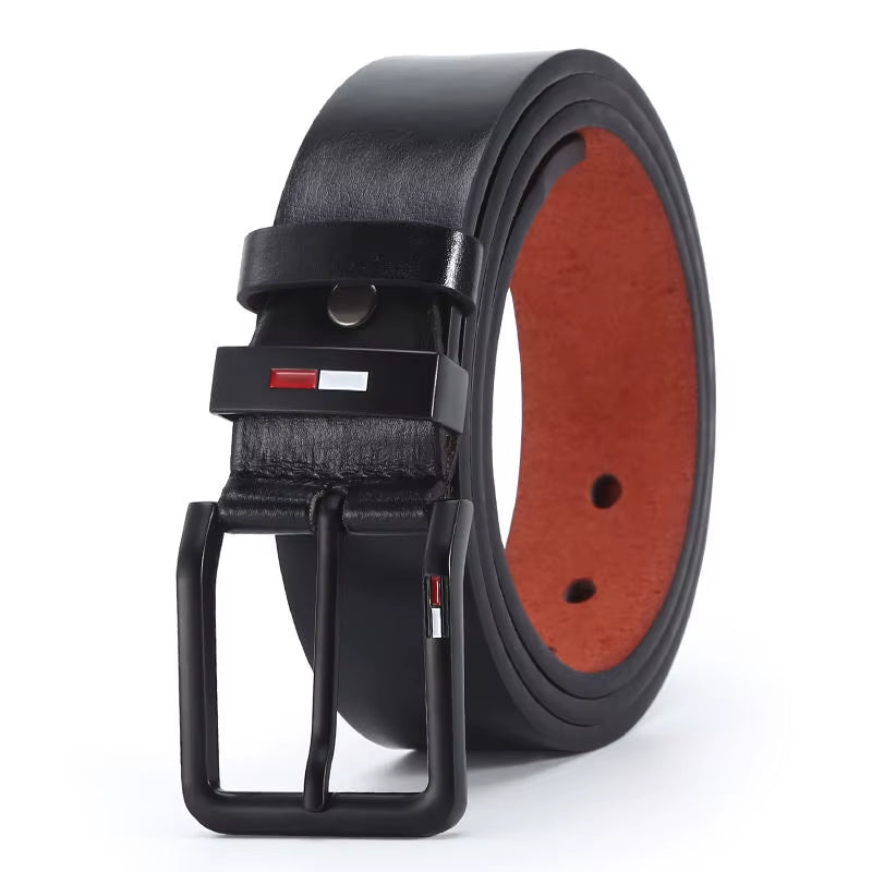 Men's PU Leather Alloy Pin Square Buckle Belt