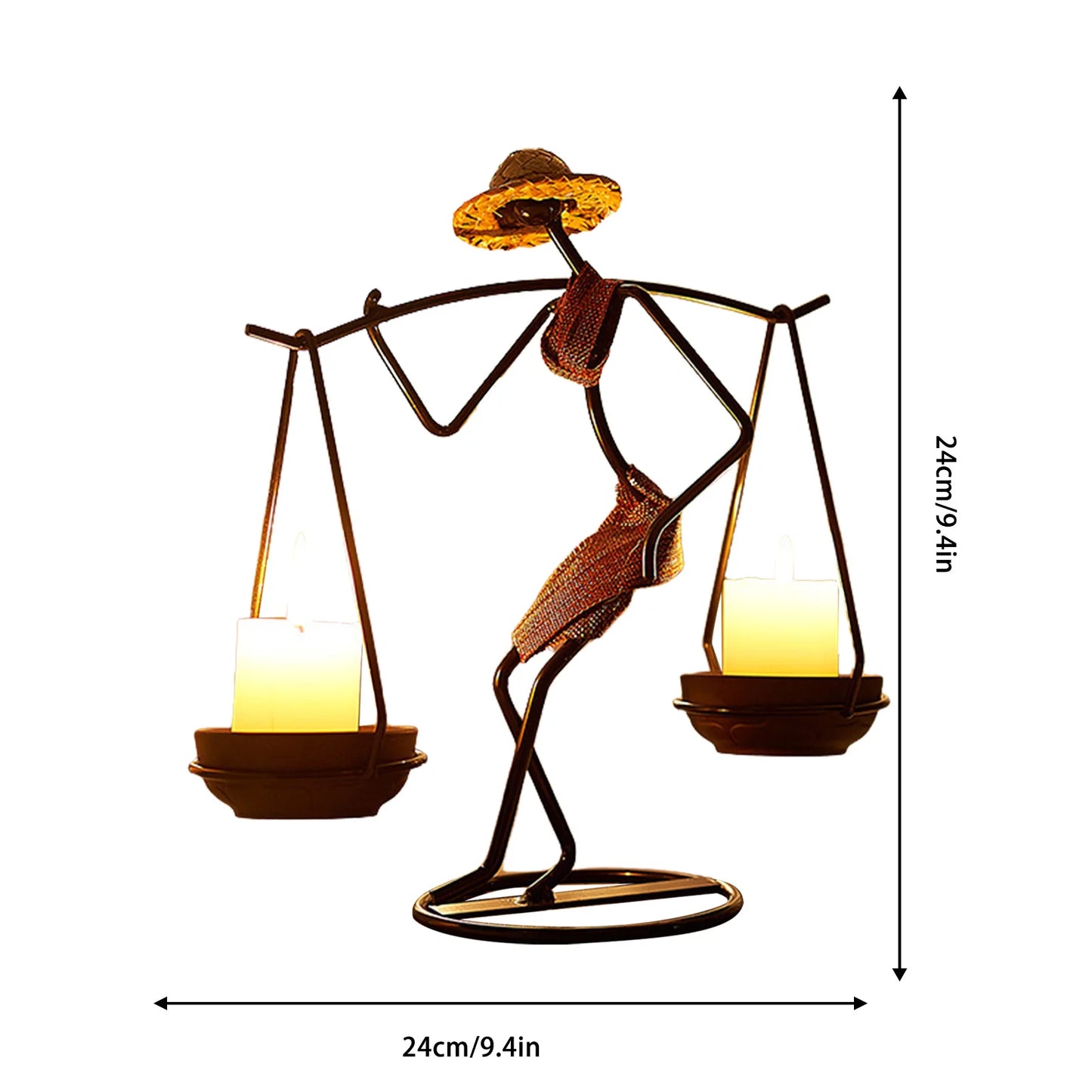 Metal Candle Holder for Candles Decorative