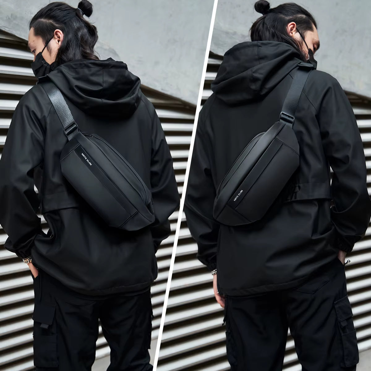 Fashionable Solid Waterproof Men'S Crossbody Shoulder Bag