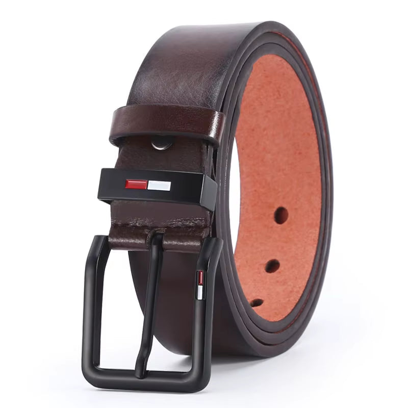 Men's PU Leather Alloy Pin Square Buckle Belt