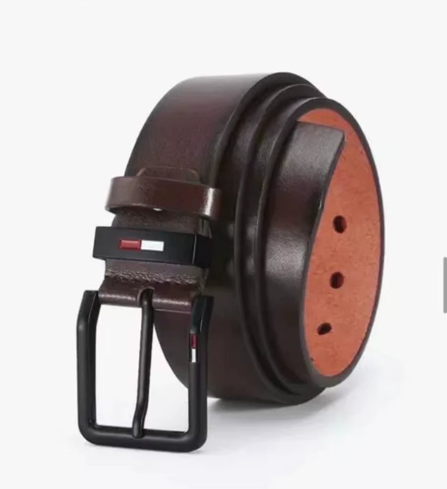 Men's PU Leather Alloy Pin Square Buckle Belt