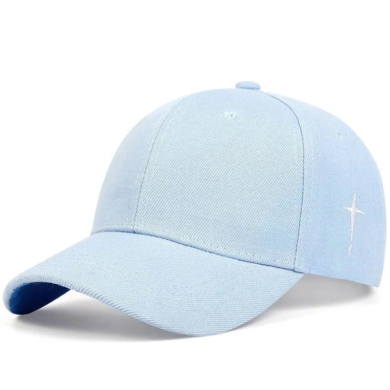 Simple Cross Water Drop Embroidery Baseball Caps Spring and Autumn Outdoor Adjustable Casual Hat