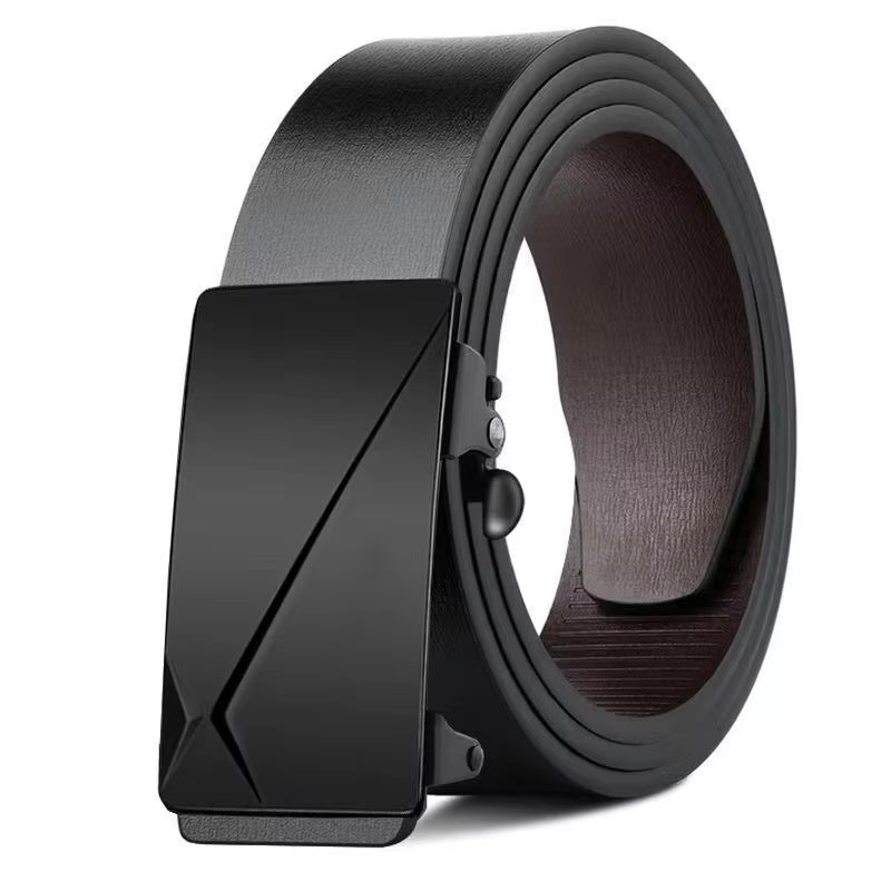 Luxury Leather Belt for Men Metal Automatic Buckle
