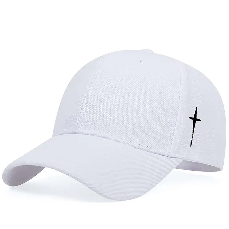 Simple Cross Water Drop Embroidery Baseball Caps Spring and Autumn Outdoor Adjustable Casual Hat