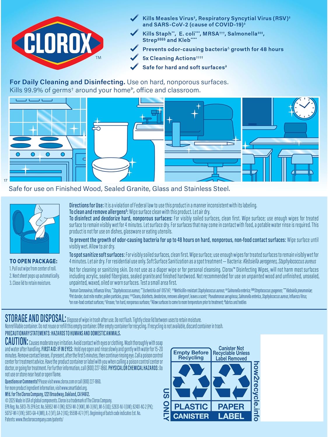 Clorox Disinfecting Wipes Variety Pack - 75 Count Each, 3 Canisters of Fresh & Citrus Scents for Ultimate Cleanliness