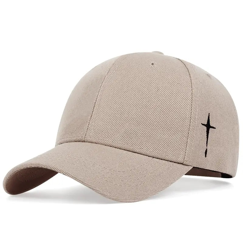 Simple Cross Water Drop Embroidery Baseball Caps Spring and Autumn Outdoor Adjustable Casual Hat