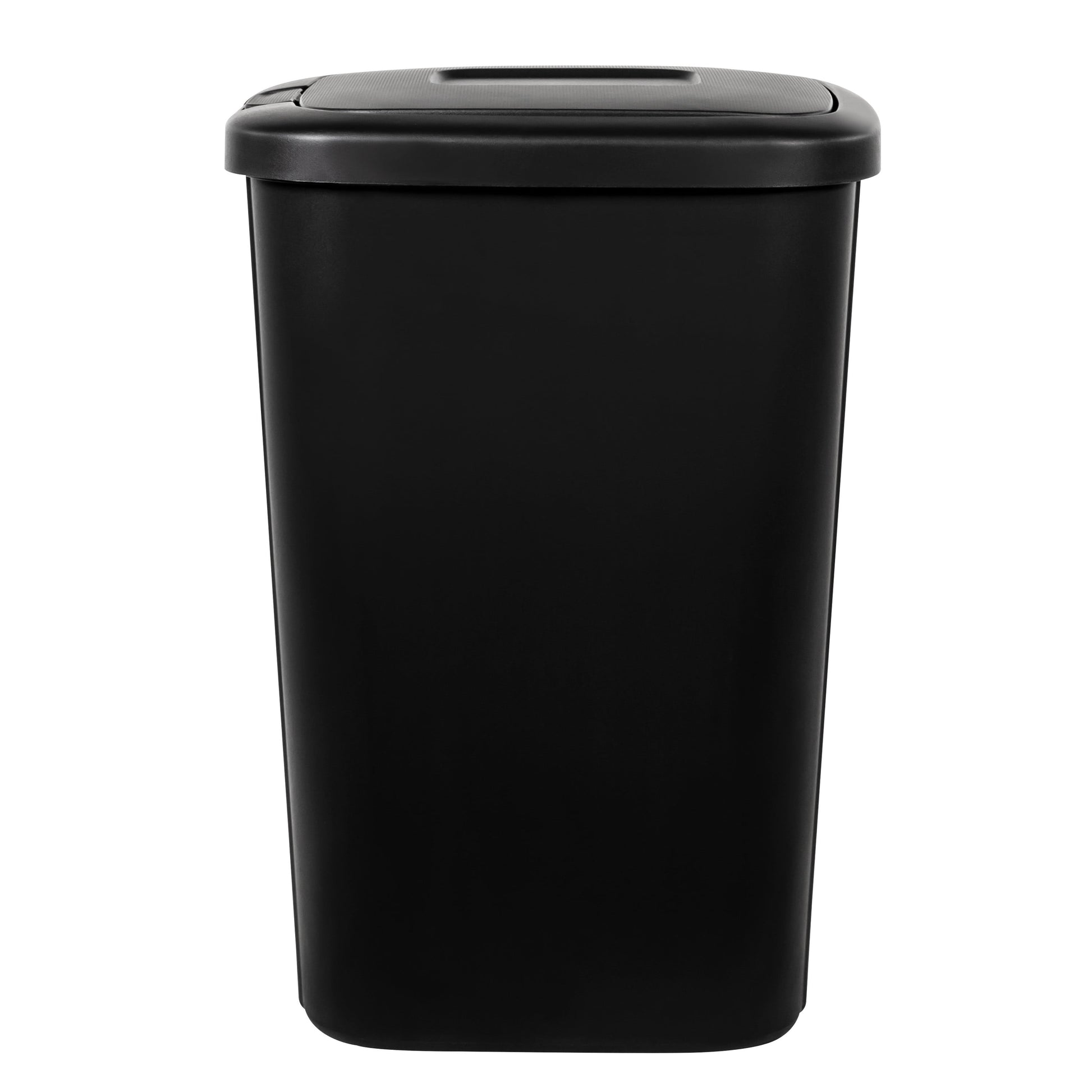 13.3-Gallon Touch Top Kitchen Trash Can, Black, Set of 2
