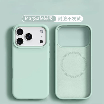 Liquid Silicone Magnetic MagSafe Case for iPhone 17 & 16 Pro Max - Soft Solid Color Skin Protection