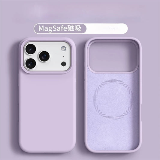 Liquid Silicone Magnetic MagSafe Case for iPhone 17 & 16 Pro Max - Soft Solid Color Skin Protection
