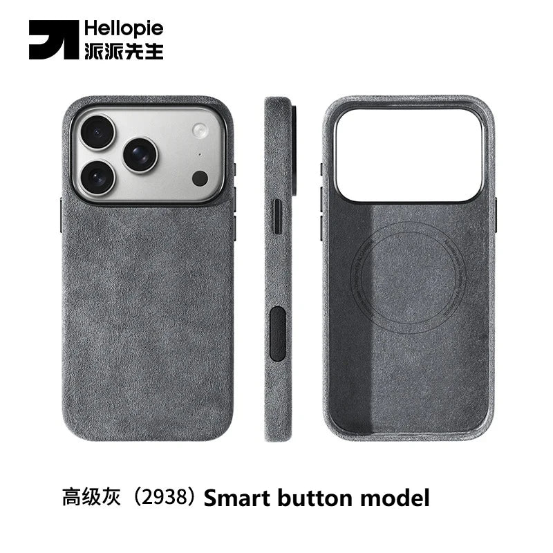 Elevate Your Style with the Hellopie Magnetic Soft Case for iPhone 17 Pro Max - Luxury Alcantara, Anti-Slip & Magsafe Compatible