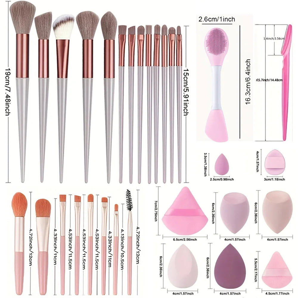 Makeup Brushes 8-29Pcs Makeup Kit Professional Women Cosmetic Soft Powder Brush Eyeshadow Foundation Full Set Travel Beauty Tool
