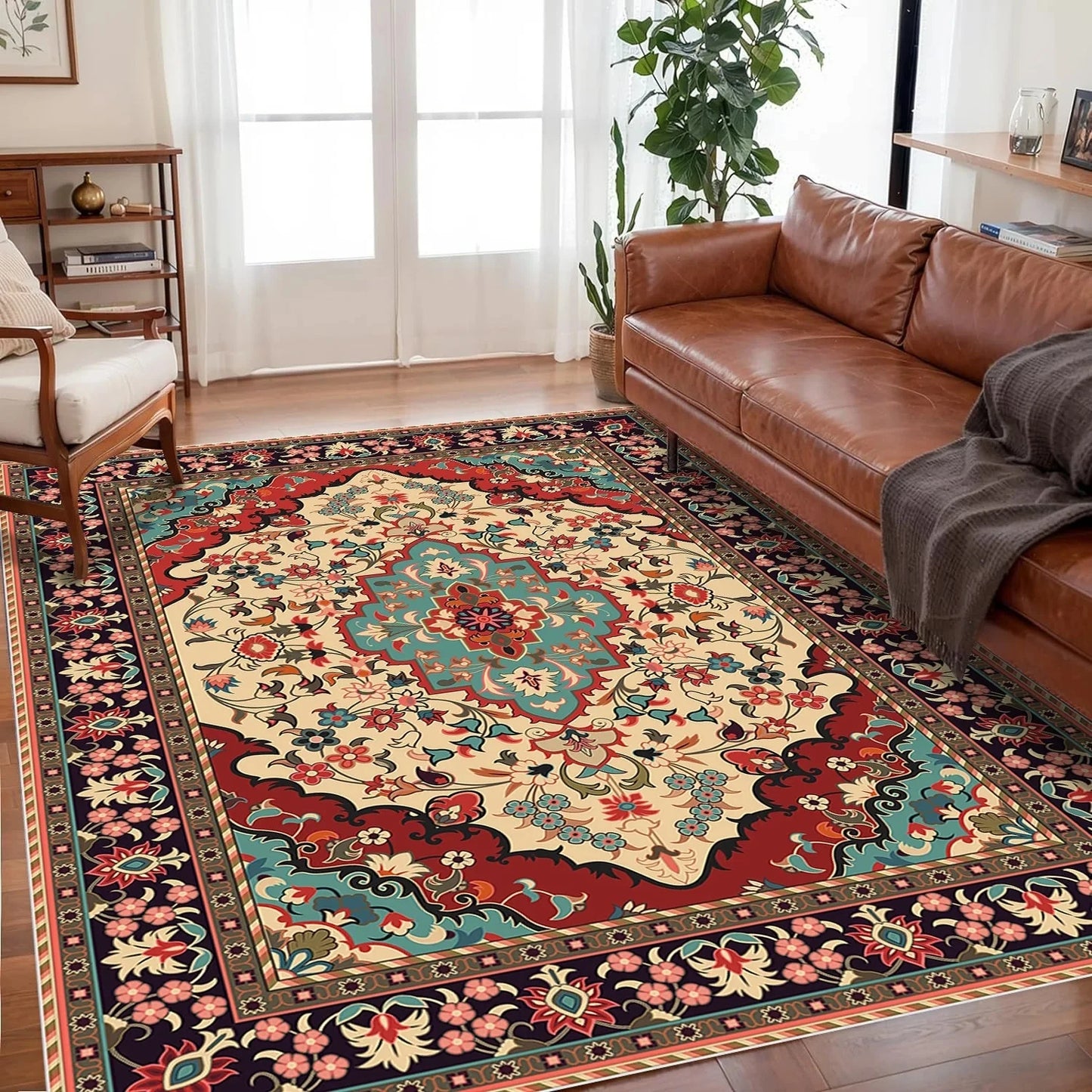Bohemian Crystal Velvet anti Slip Carpet for Living Room ,Floor Bedroom Big Size Rugs, Sofa Mats, Study,Home Decoration