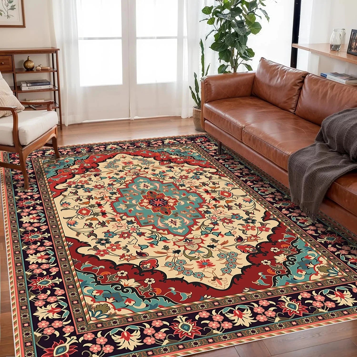 Bohemian Crystal Velvet anti Slip Carpet for Living Room ,Floor Bedroom Big Size Rugs, Sofa Mats, Study,Home Decoration