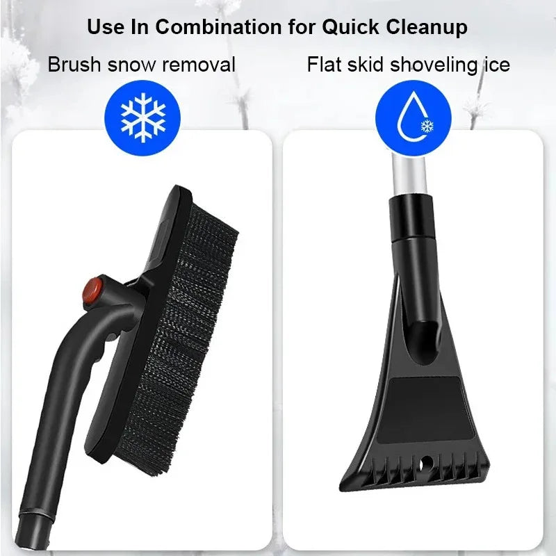 Winter Ready: Extendable Snow Shovel & Ice Scraper Brush for Effortless Car Maintenance