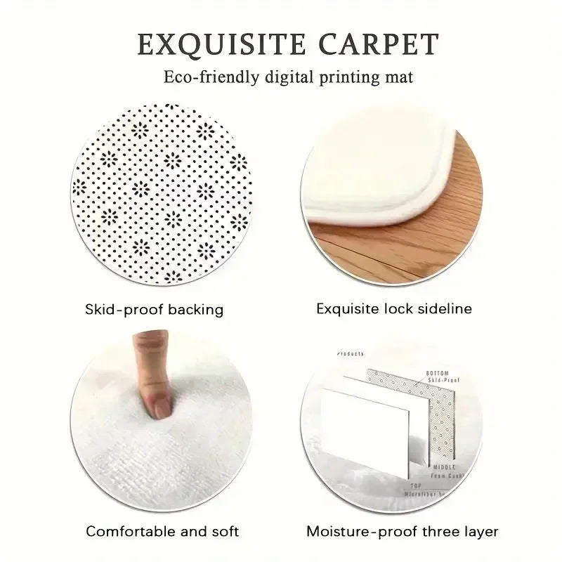 Dust-Proof Entrance Welcome Mat Comfortable anti Slip Entrance Carpet Autumn and Winter Door Mat High Flow Area Shoe Scraper H