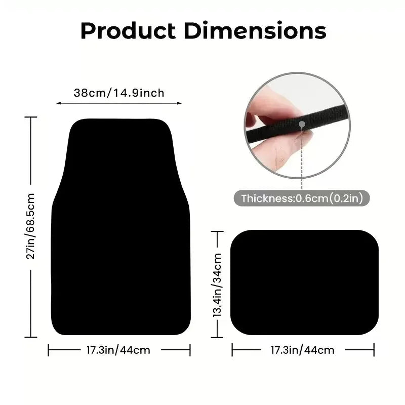 Upgrade Your Ride with Universal All-Weather Car Floor Mats - Front & Rear Protection for SUVs, Sedans, and Vans!