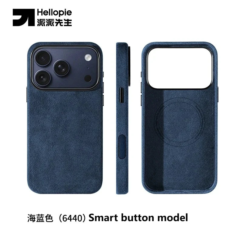 Elevate Your Style with the Hellopie Magnetic Soft Case for iPhone 17 Pro Max - Luxury Alcantara, Anti-Slip & Magsafe Compatible