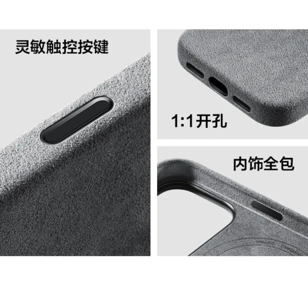 Elevate Your Style with the Hellopie Magnetic Soft Case for iPhone 17 Pro Max - Luxury Alcantara, Anti-Slip & Magsafe Compatible