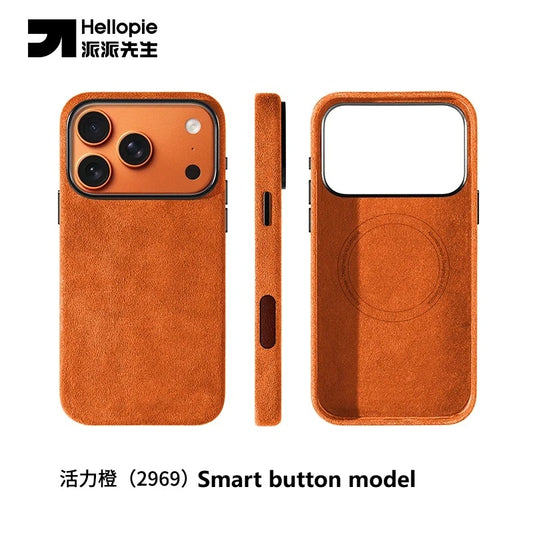 Elevate Your Style with the Hellopie Magnetic Soft Case for iPhone 17 Pro Max - Luxury Alcantara, Anti-Slip & Magsafe Compatible