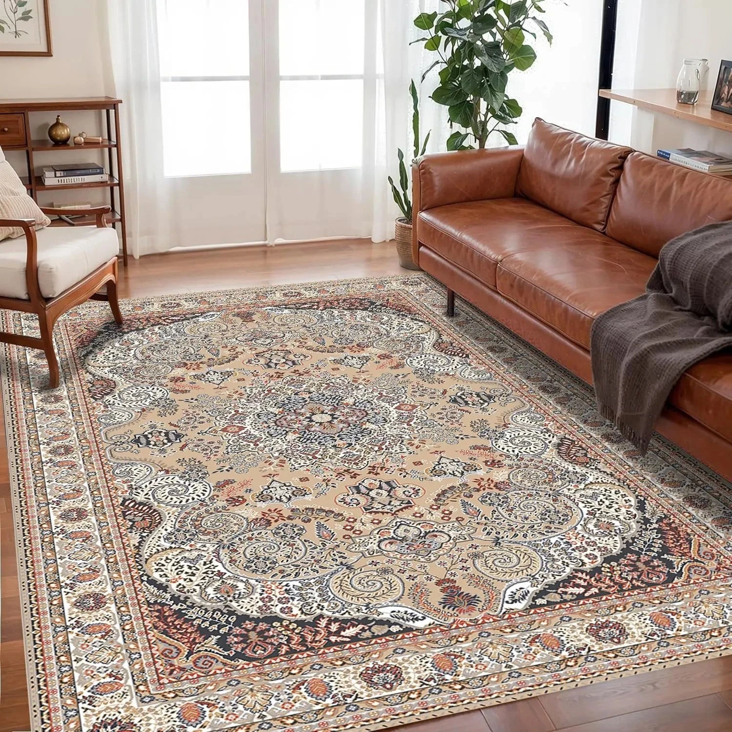 Bohemian Crystal Velvet anti Slip Carpet for Living Room ,Floor Bedroom Big Size Rugs, Sofa Mats, Study,Home Decoration