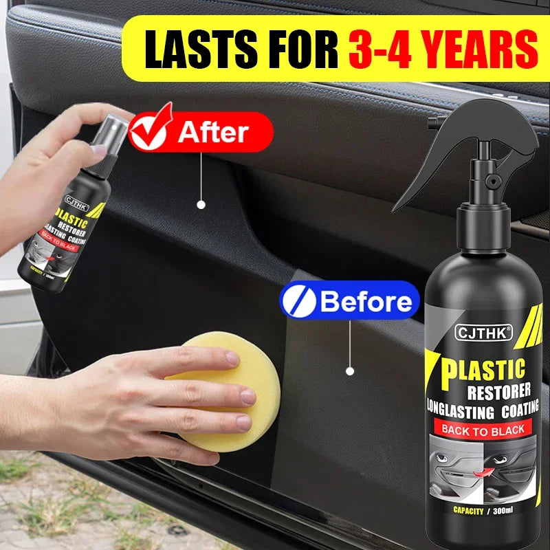Revitalize Your Car's Appearance with Our Longlasting Back to Black Plastic Restorer & Leather Renovator