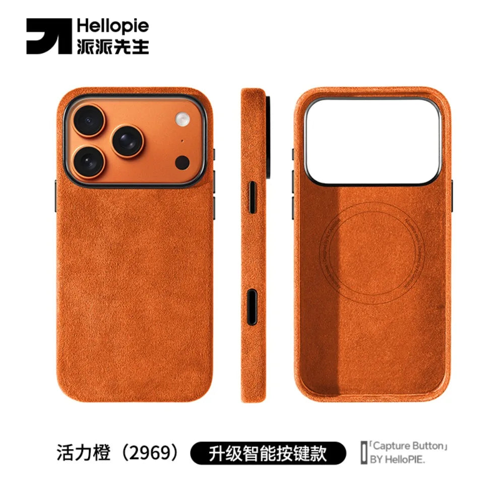 Elevate Your Style with the Hellopie Magnetic Soft Case for iPhone 17 Pro Max - Luxury Alcantara, Anti-Slip & Magsafe Compatible