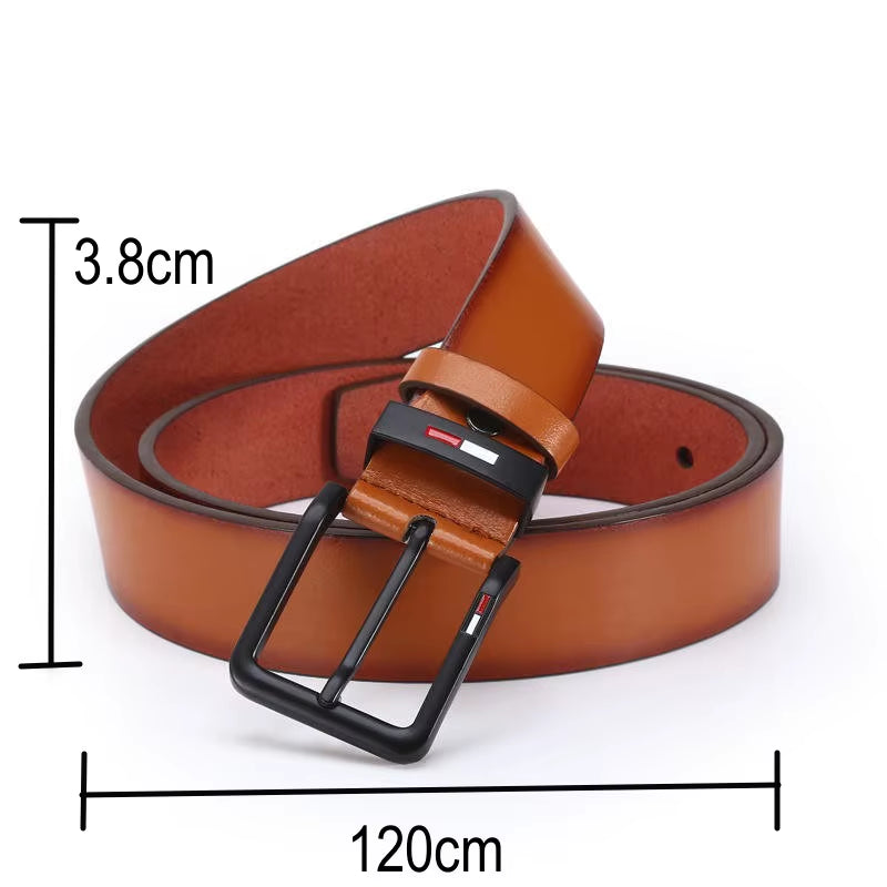 Men's PU Leather Alloy Pin Square Buckle Belt
