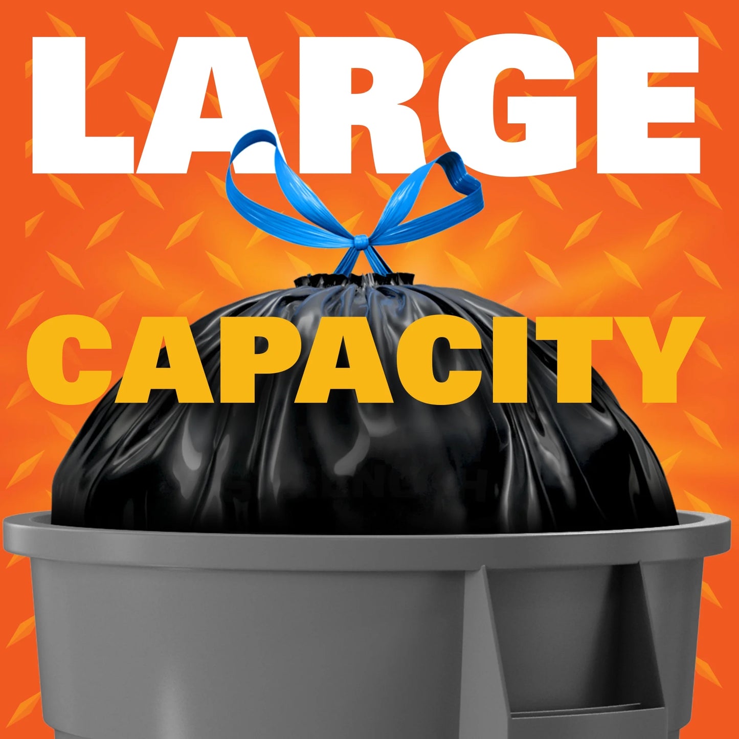 Strong 30-Gallon Large Trash Bags, Black, 40 Count, Made with 20% Post-Consumer Recycled Materials