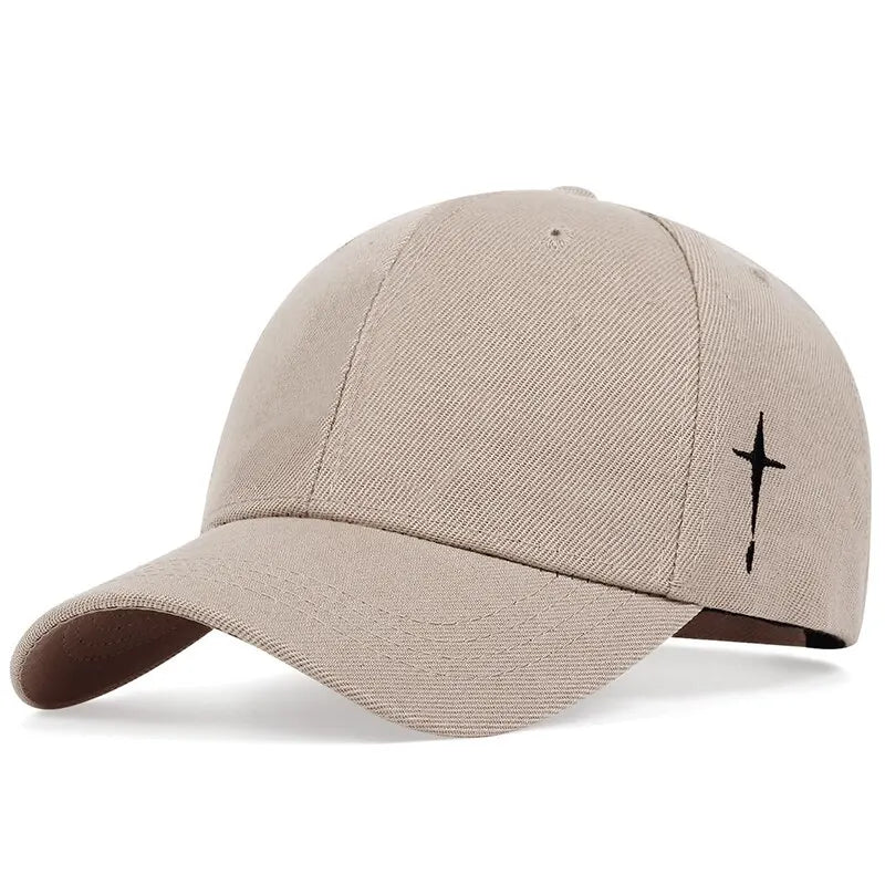 Simple Cross Water Drop Embroidery Baseball Caps Spring and Autumn Outdoor Adjustable Casual Hat