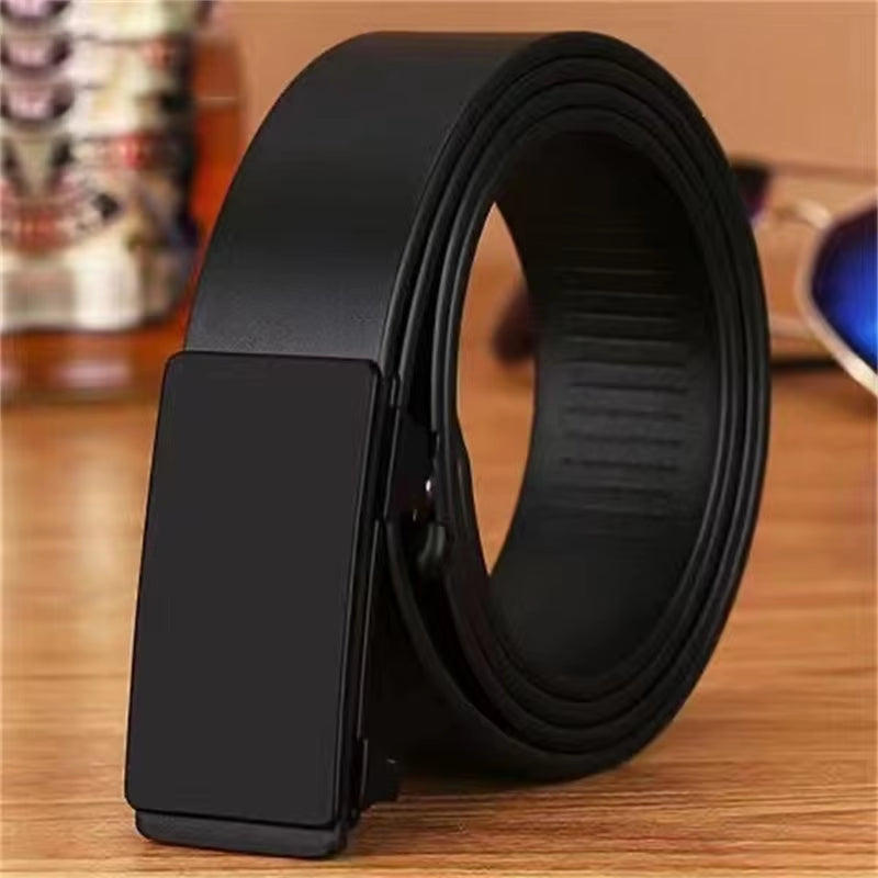 Luxury Leather Belt for Men Metal Automatic Buckle