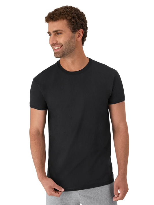 Elevate Your Essentials: Men's ComfortSoft Assorted Crew Neck Undershirts Value Pack - 6 Count