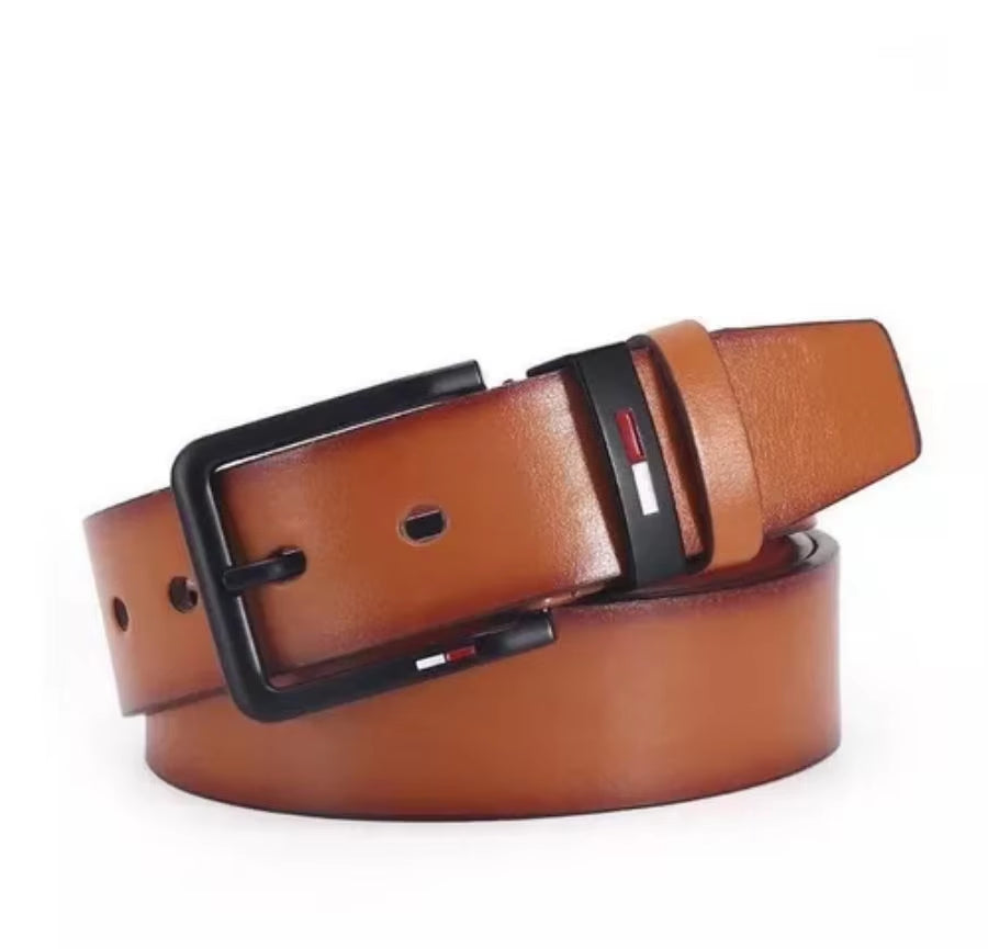 Men's PU Leather Alloy Pin Square Buckle Belt