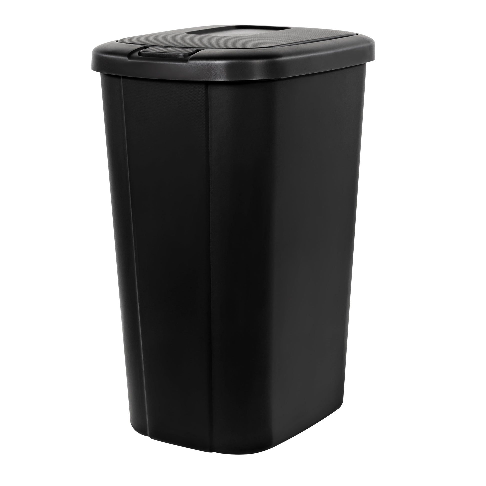 13.3-Gallon Touch Top Kitchen Trash Can, Black, Set of 2