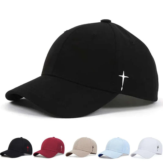 Simple Cross Water Drop Embroidery Baseball Caps Spring and Autumn Outdoor Adjustable Casual Hat