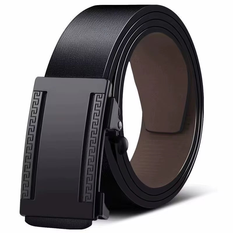 Luxury Leather Belt for Men Metal Automatic Buckle